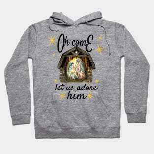 Oh come let us adore him Hoodie